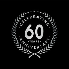 Fototapeta premium 60 years design template. 60th vector and illustration. 