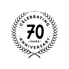 70 years design template. 70th vector and illustration.

