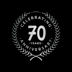 Fototapeta premium 70 years design template. 70th vector and illustration. 