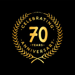 70 years design template. 70th vector and illustration.
