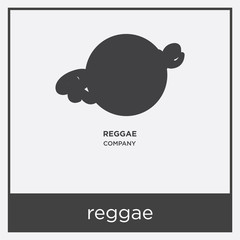 reggae icon isolated on white background