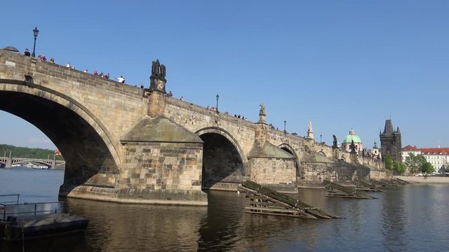 Charles bridge on a Sunny day. Prague, Czech Republic