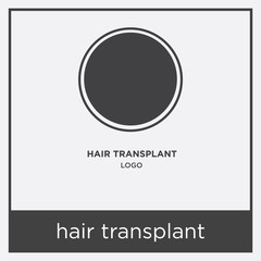 hair transplant icon isolated on white background