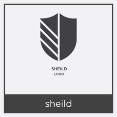 sheild icon isolated on white background