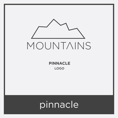 pinnacle icon isolated on white background