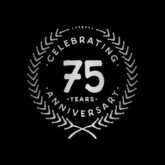 75 years design template. 75th vector and illustration.
