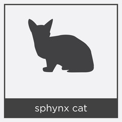 sphynx cat icon isolated on white background