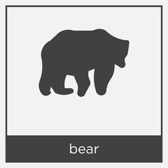 bear icon isolated on white background