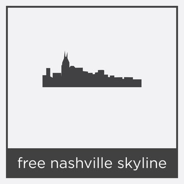 free nashville skyline icon isolated on white background