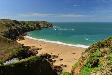 Plemont bay, Jersey, U.K.
Wide angle image of an idyllic beach.