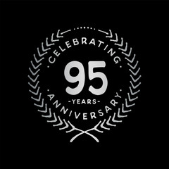 95 years design template. 95th vector and illustration.

