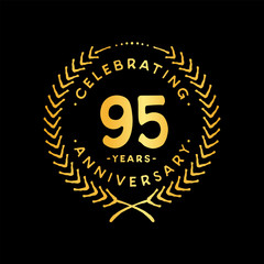 95 years design template. 95th vector and illustration.
