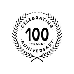 100 years design template. 100th vector and illustration.
