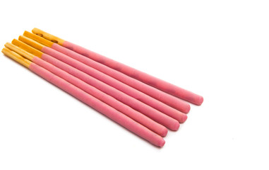 Fototapeta premium biscuit sticks in a glaze isolated