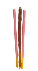 biscuit sticks in a glaze isolated