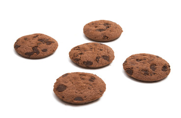 chocolate sandwich cookie isolated