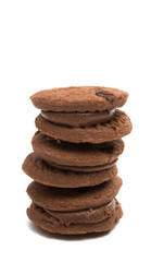 chocolate sandwich cookie isolated
