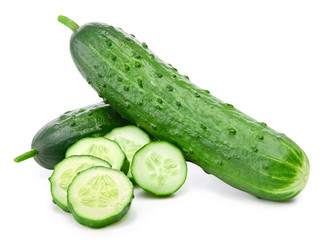 Cucumber isolated on a white
