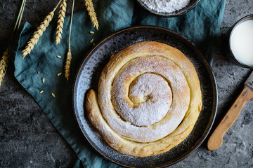 Ensaimada - traditional spiral shaped pastry