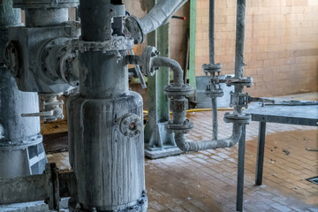 old rusty chemical factory