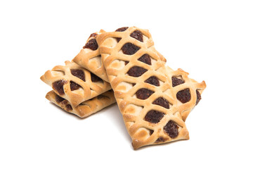 biscuits with fruit filling isolated