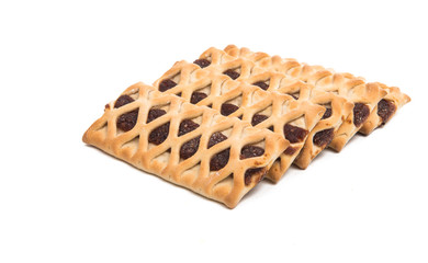 biscuits with fruit filling isolated