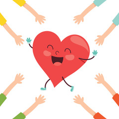 Vector Illustration Of Cartoon Heart