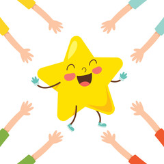 Vector Illustration Of Cartoon Star