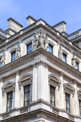 Fototapeta na wymiar Foreign and Commonwealth Office, detail of facade, London, United Kingdom