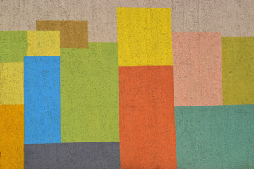 Fototapeta premium Bright colored geometric shapes for texture or background.