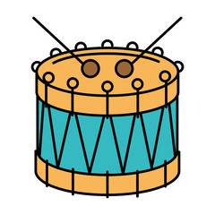 Fototapeta na wymiar drum musical instrument isolated icon vector illustration design