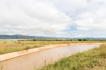 Tugela-Vaal Water Scheme canal at the Woodstock Dam