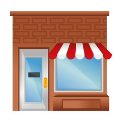store building front facade vector illustration design