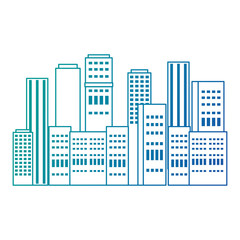 cityscape buildings scene icon vector illustration design