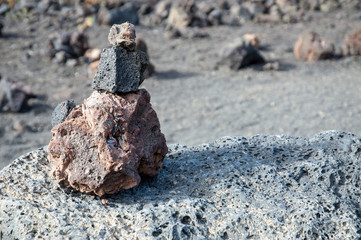Steinpyramide auf Lanzarote