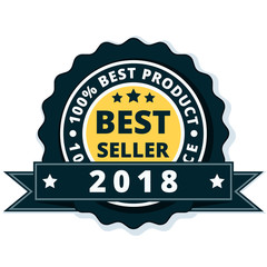 Best Seller 2018 label illustration