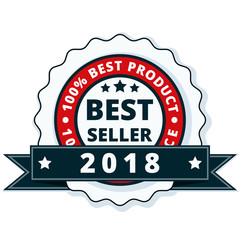 Best Seller 2018 label illustration