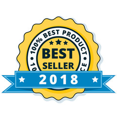 Best Seller 2018 label illustration