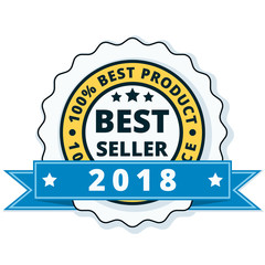 Best Seller 2018 label illustration