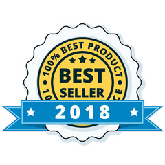 Best Seller 2018 label illustration