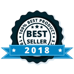 Best Seller 2018 label illustration