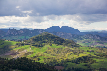 Fototapeta premium Emilia Romagna vista da San Marino