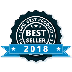 Best Seller 2018 label illustration