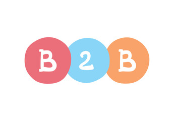 B2B concept. Business-to-business vector business acronym.