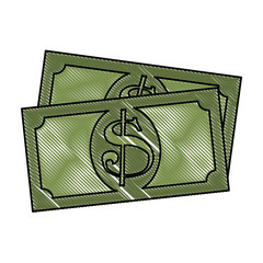 bills dollar money icon vector illustration design