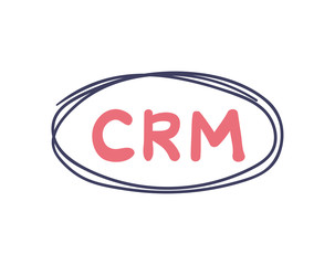 CRM concept. Customer Relationship Management vector business acronym.