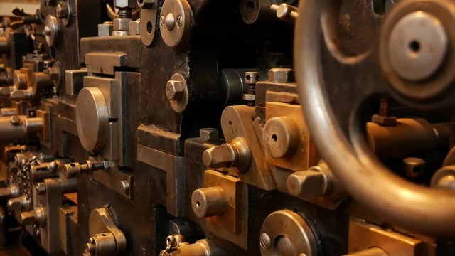 Old printing press - Offset printing principle