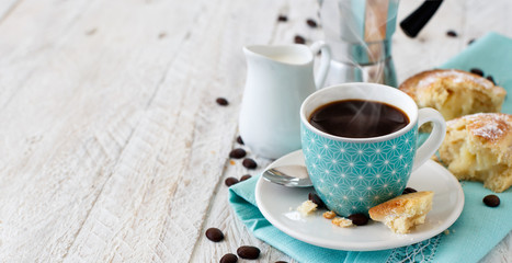 Italian coffee set for breakfast
