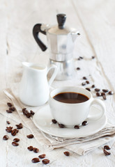 Italian coffee set for breakfast