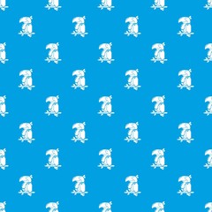 Parrot pattern vector seamless blue repeat for any use
